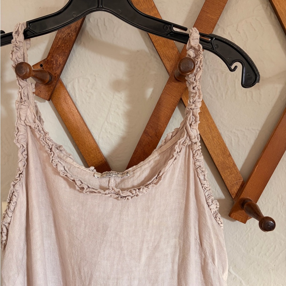 Francesca Bettini 100% Linen Maxi Cottage Core Dress - Picture 2 of 5